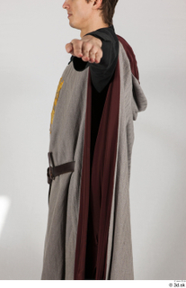  Photos Medieval Monk in grey suit Medieval Clothing Monk czech emblem grey cloak grey suit hood upper body 0004.jpg